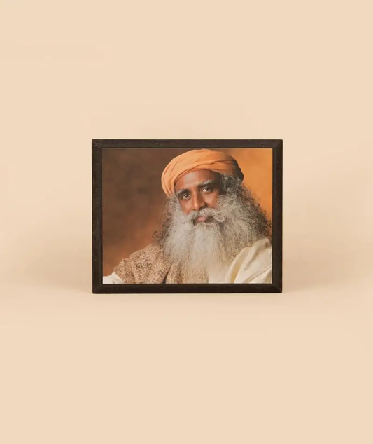 SD601 Sadhguru Photo (6x4) with Frame And Stand